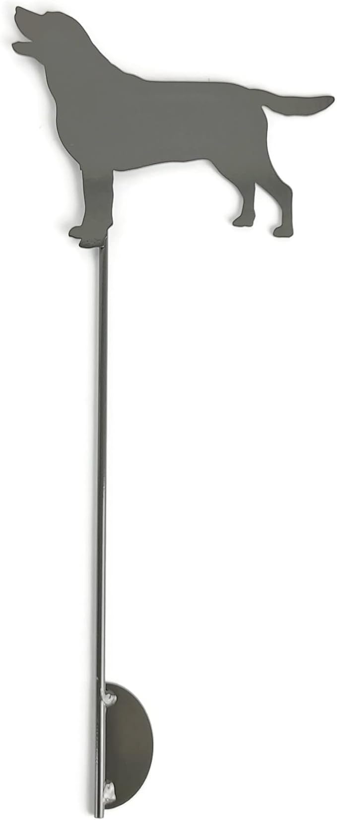 Pets and Farm Animals Metal Garden Landscape Stake (9" Wide Labrador Dog on Stake, Bronze Charcoal)