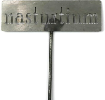 Classic Metal Garden Markers 19 Inches Tall (nasturtium, Raw, Unfinished Steel (will rust with time))