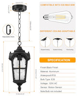 Motion Sensor Outdoor Pendant Light - Modern