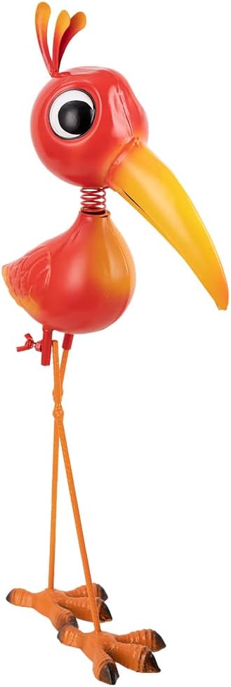 Metal Redfinch Statue Outdoor Garden Decor - 21" Redfinch Decor Outdoor Sculptures - Yard Art Gift for Backyard,Patio,Porch,Home