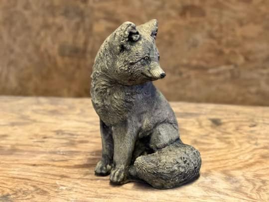 Generic Stone Statue 2023 Fox Concrete Outdoor Sitting Fox Figure Gray