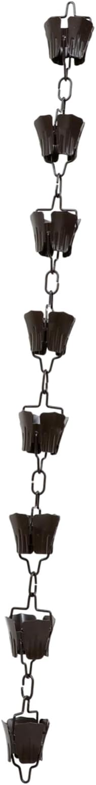 MERRYHAPY 1m Beautiful Petal Rain Chain Art Rain Chain Bell Decor for Gutter Decorative Downspout