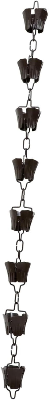 Outdoor Rain Chain Decorative Gutter Rain Chain Bell Chimes Replacement for Old or Broken Elegant Petal Design
