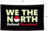 Defend Greenland Flag 3X5FT,Both Sides Printed, Men Women Banner,Vibrant Colors, Double Stitched with 2 Brass Grommets, Bar Garden Street Decoration, GYM, Office Decor,Indoor Outdoor Use,Gifts. (Black, 3x5ft)