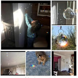 JIHUI Clear Glass Crystal Ball Prism Pendant Suncatcher 40 mm