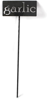 Classic Metal Garden Markers 19 Inches Tall (garlic, Raw, Unfinished Steel (will rust with time))