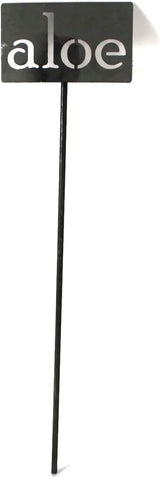 Classic Metal Garden Markers 19 Inches Tall (aloe, Raw, Unfinished Steel (will rust with time))
