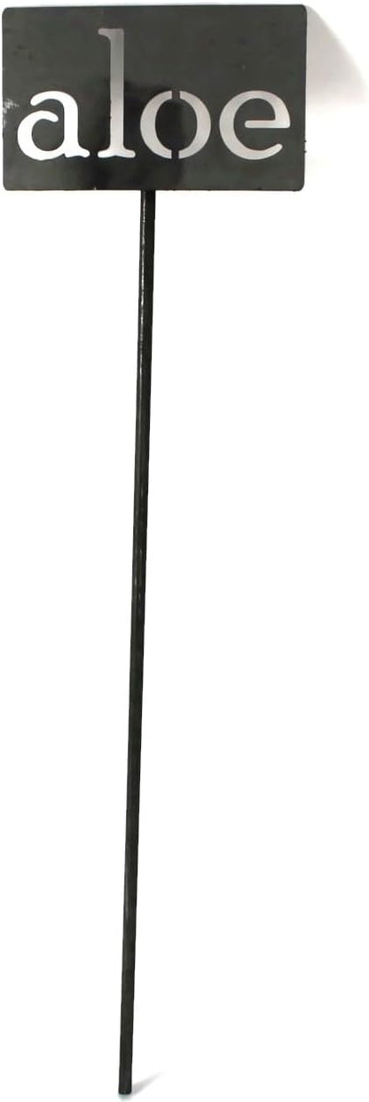 Classic Metal Garden Markers 19 Inches Tall (aloe, Raw, Unfinished Steel (will rust with time))