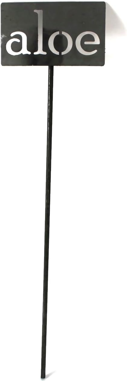 Classic Metal Garden Markers 19 Inches Tall (aloe, Raw, Unfinished Steel (will rust with time))
