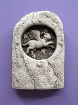 Carruth Studio, Star Chaser Wall Plaque Garden Statue Figurine, Original Sculpture Handcrafted in Stone, Artisan Made
