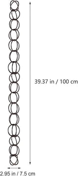 Rain Water Chain Rain Chain Japanese Decor 1M Length Drainage Rain Chain Copper Rain Chains Villa Decoration Rain Chain Divert Water Functional and Decorative Replacement for Gutters