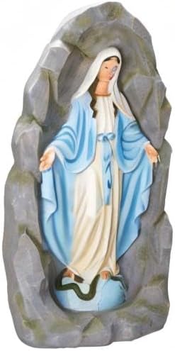 Roman - Our Lady of Grace Grotto, 36" H, Garden Collection, Resin and Stone, Decorative, Gift, Home Outdoor Decor, Durable, Long Lasting, Unique Design