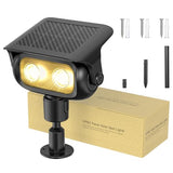 Solar Landscape Spotlights - Warm White LED Uplights
