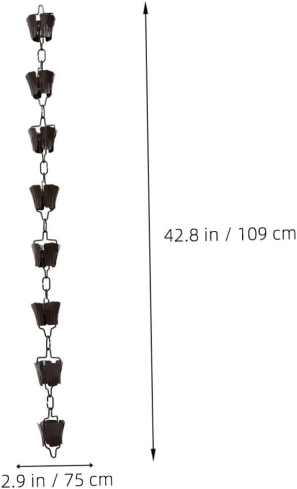 MERRYHAPY 1m Beautiful Petal Rain Chain Art Rain Chain Bell Decor for Gutter Decorative Downspout