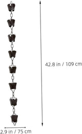 MERRYHAPY 1m Beautiful Petal Rain Chain Art Rain Chain Bell Decor for Gutter Decorative Downspout