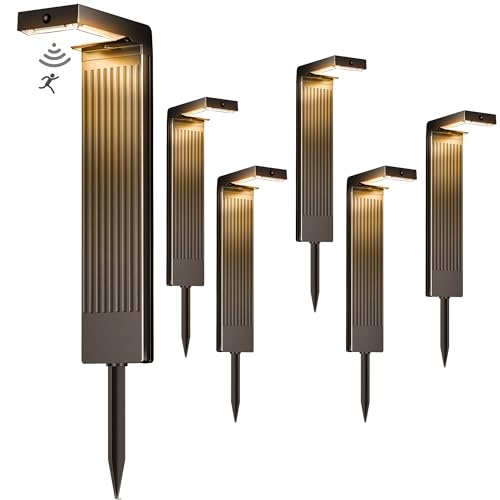 Solar Pathway Lights - Motion Sensor, 6 Pack