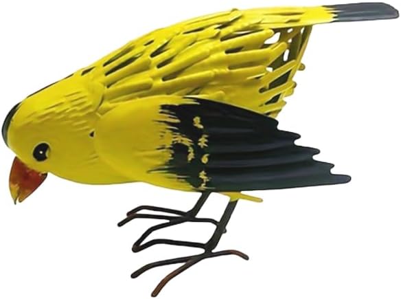 Creative Wrought Iron Yellow and Black Bird Ornaments Suitable for Decoration in Gardens, Homes, Parks, Courtyards, Outdoor Forests, Etc