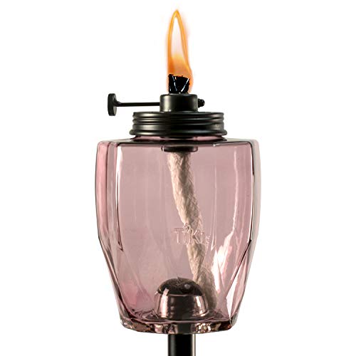 TIKI Adjustable Flame Glass Torch - Pink
