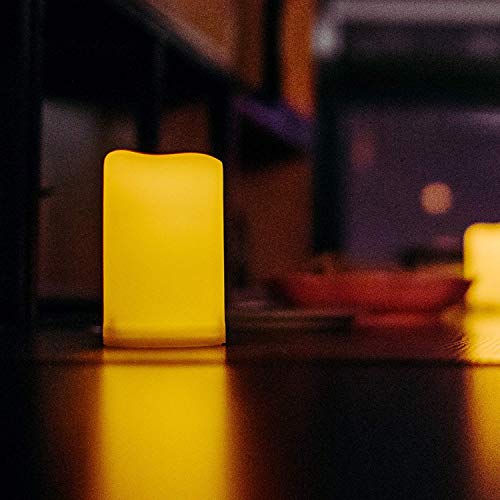 Waterproof LED Flameless Candles - 3x4" Remote Timer 2-Pack