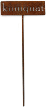 Classic Metal Garden Markers 19 Inches Tall (kumquat, Naturally Rusted)