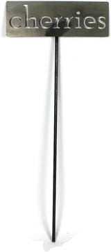 Classic Metal Garden Markers 19 Inches Tall (cherries, Raw, Unfinished Steel (will rust with time))