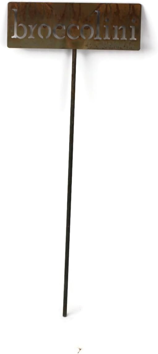 Classic Metal Garden Markers 19 Inches Tall (broccolini, Naturally Rusted)