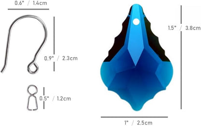 38mm Crystals Suncather Prism, 10pcs Maple Leaf Hanging Crystals Chandelier Replacement Colorful Ornament Pendant for Windows, Home, Wedding, Party Decor