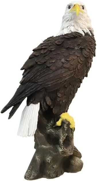 Bald Eagle Garden Statues, Outdoor Resin Sculptures, Christmas Animal Decor for Patio Porch Yard, Home Garden Desk Office Decor Art Figurine Ornament