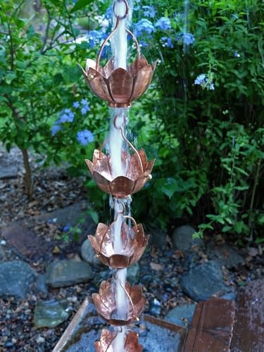 Nutshell Stores Buddha Cups Copper Rain Chain - Copper - 16 Feet