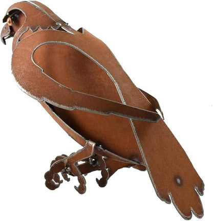 Modern Artisans American Made Metal Hawk Wall-Mounted Garden Art Sculpture, Indoor/Outdoor
