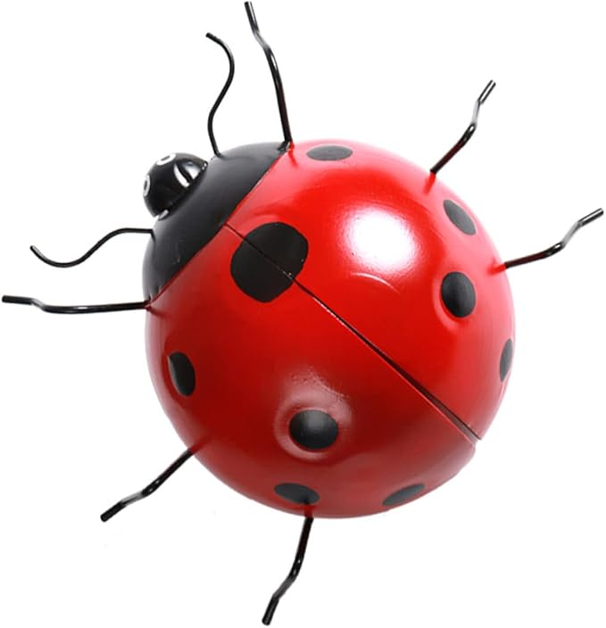Toddmomy 1Pc Large Simulated Ladybug Pendant Charming Iron Garden Ornament for Home and Holiday Decor for Friends and Family