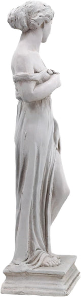 GENUINQ Outdoor Garden Statue Nymph Sculpture Goddess of Greek Mythology Roman Style Outdoor Patio Yard Lawn Porch Decor 32 Inch Ivory