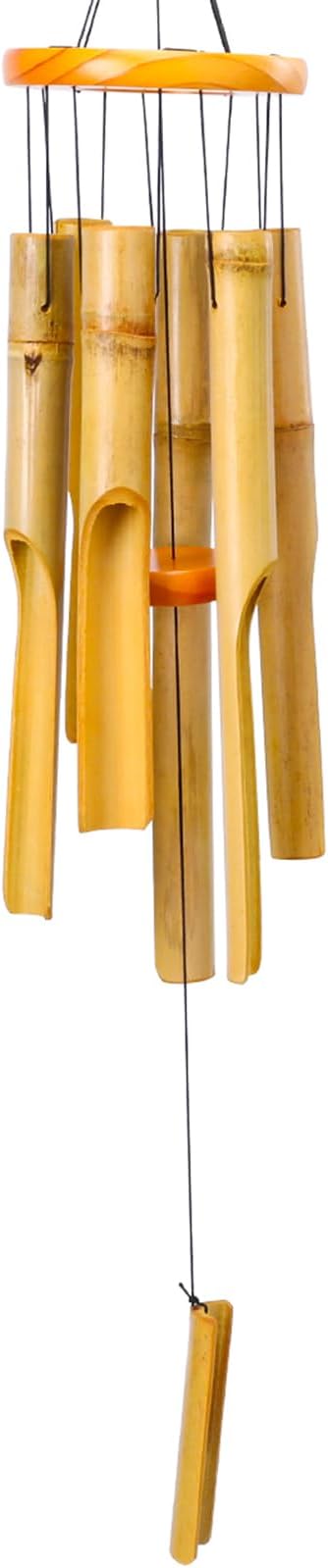 MUMTOP Bamboo Wind Chimes for Outside-Wooden Wind Chime - 31 Inch Bamboo Chimes for Outdoors,Patio,Garden,Yard,Home,Tree Decor