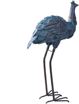 Retro Style Metal Ostrich Statue Outdoor Indoor Garden Yard Art for Patio Lawn Backyard Decoration