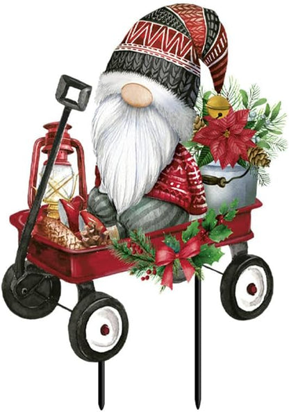 Briarwood Lane Wagon Gnome Metal Art