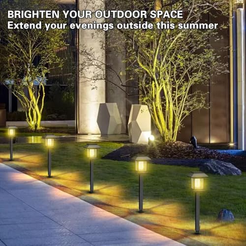 Solar Pathway Lights - 4 Pack, Warm White, 10H