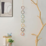 Chakra Hanging Crystals Natural Gemstone Decor Window Sun Catcher 7 Chakra Spheres Gemstone Wall Hangings Healing Crystal Decor Handmade Decoration Gift for Mom