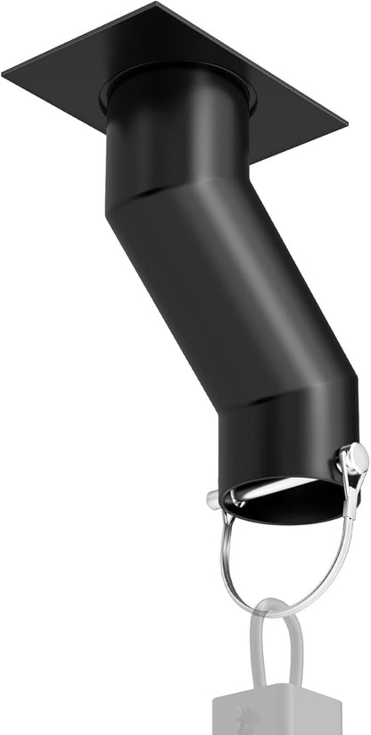 Black Metal Rain Chain Gutter Adapter for Gutter Downspout Connect Rain Chain Installation