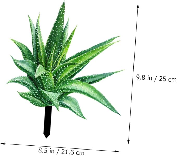 Ciieeo Aloe Stake Garden Decor Double-Sided Acrylic Outdoor Ornament for Vibrant Patio Decoration for Lawn and Pathway Displays