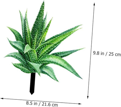 Ciieeo Aloe Stake Garden Decor Double-Sided Acrylic Outdoor Ornament for Vibrant Patio Decoration for Lawn and Pathway Displays