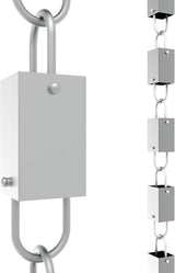 Rain Chains Direct - Square Link Rain Chain - 8.5 FT - Durable Milled Aluminum - Premium Rain Chains for Gutters