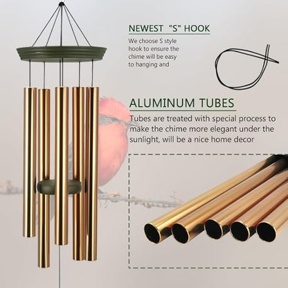 Personalized Wind Chimes, Cardinals Memorial Wind Chimes, Sympathy Gifts for Loss of Loved One, Wind Chime Deep Tone for Loss of Loved Dad/Mom/Ones for Condolences/Funeral, Product in USA