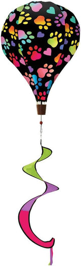Briarwood Lane Rainbow Pawprints Welcome Hot Air Balloon Spinner