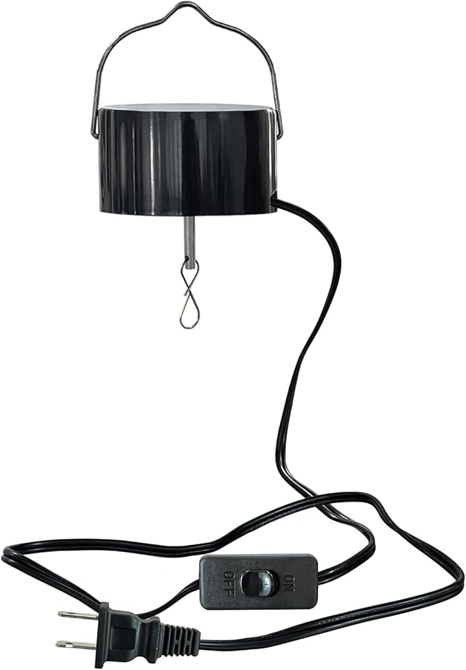 Goolyrusim Hanging Display Motor Plug in, Mount Electric Motor, Slow Rotating Motor, Mirror Disco Ball Socket Operated Revolving Motor for Wind Spinner Chime Sun Catcher Baby Crib Spinning Art