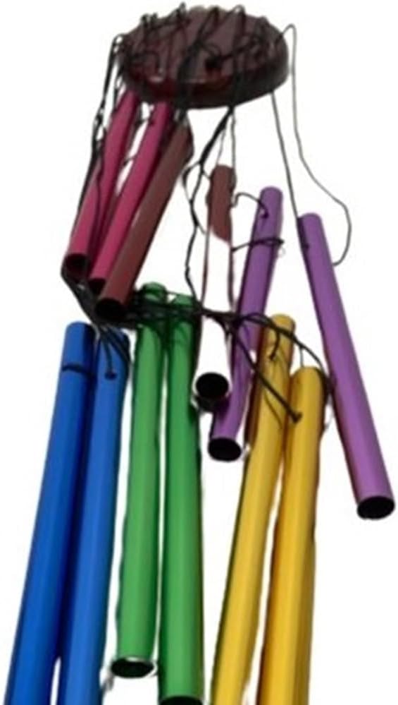Colorful Wind Chimes Metal Aluminum Multicolor 12 Rods Tubes Rainbow Windchime with Hook Weather Resistant Home Outside Garden Ornament Patio Yard Balcony Entrance Decor