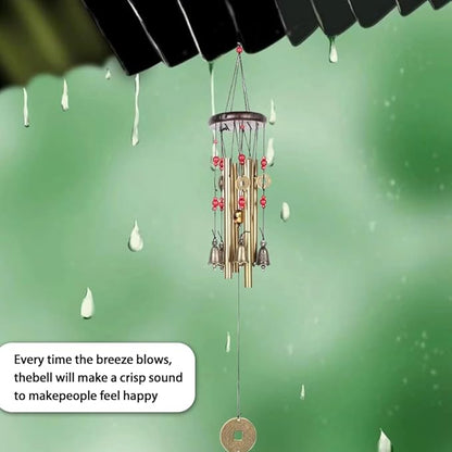 Garden Wind Chime Chinese Lucky Metal Bell Outdoor Decorative Wind Chime for Park and Garden Beautiful Decor Outdoor Wind Chime Traditional Chinese Style Garden Wind Chimes