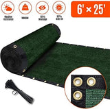 180GSM 6ft x 25ft Fence Privacy Screen Heavy Duty Fence Cover Garden Wall Backyard Dark Green