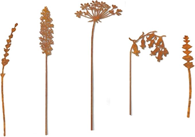 5X Decorative Garden Stakes Decorative Garden Decor for Pathway Patio Backyard, Style C