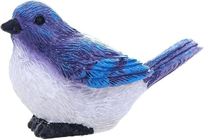 Blue Cute Mini Bird Decorative Fairy Garden Miniatures, Resin Crafts DIY Succulent Plant Bonsai Figurines Garden Decorations Accessories Outdoor Statues for decorating tabletops, terraces, lawns