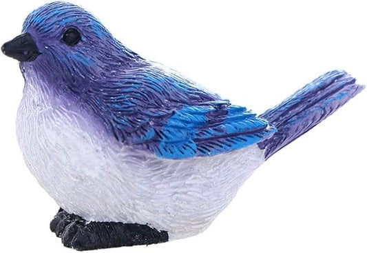 Blue Cute Mini Bird Decorative Fairy Garden Miniatures, Resin Crafts DIY Succulent Plant Bonsai Figurines Garden Decorations Accessories Outdoor Statues for decorating tabletops, terraces, lawns
